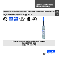 Thumbnail of document Manual - IL-10 IS Submersible Pressure Transmitter